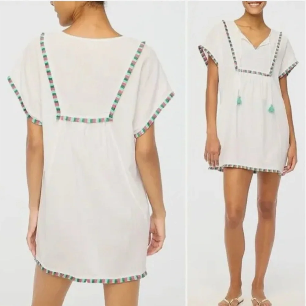 J. Crew Fringe Beach Tunic Cotton Cover-Up - Picture 3 of 7